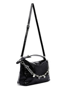 Kadın Siyah Uzun Askılı Zincir Detaylı Omuz Çantası | Derimod