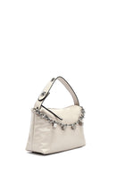 Kadın Bej Uzun Askılı Zincir Detaylı Omuz Çantası | Derimod