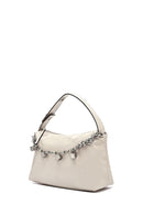 Kadın Bej Uzun Askılı Zincir Detaylı Omuz Çantası | Derimod