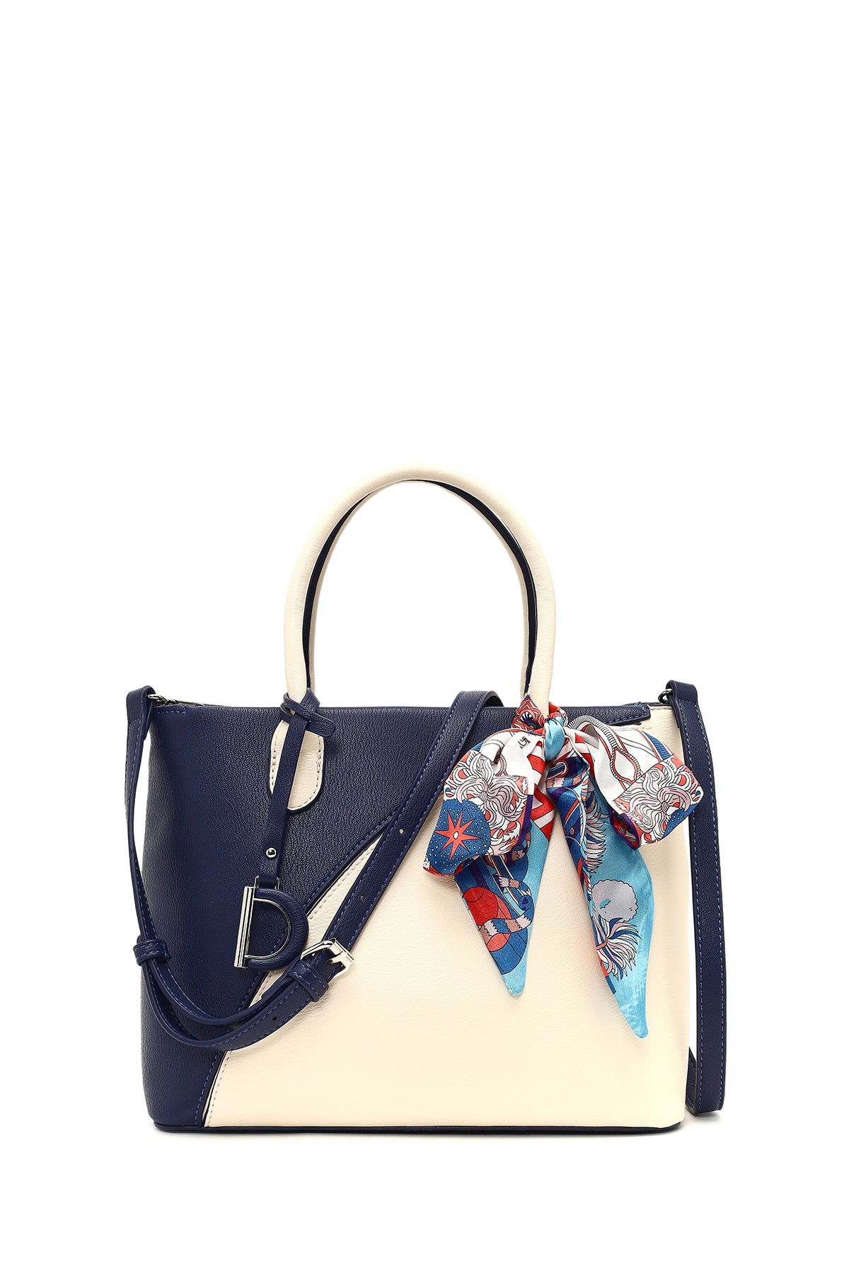 Kadın Lacivert Uzun Askılı Aksesuarlı Kol Çantası 25SBD250818 | Derimod