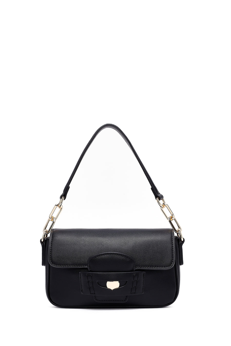 Women's Black Long Strap Shoulder Bag