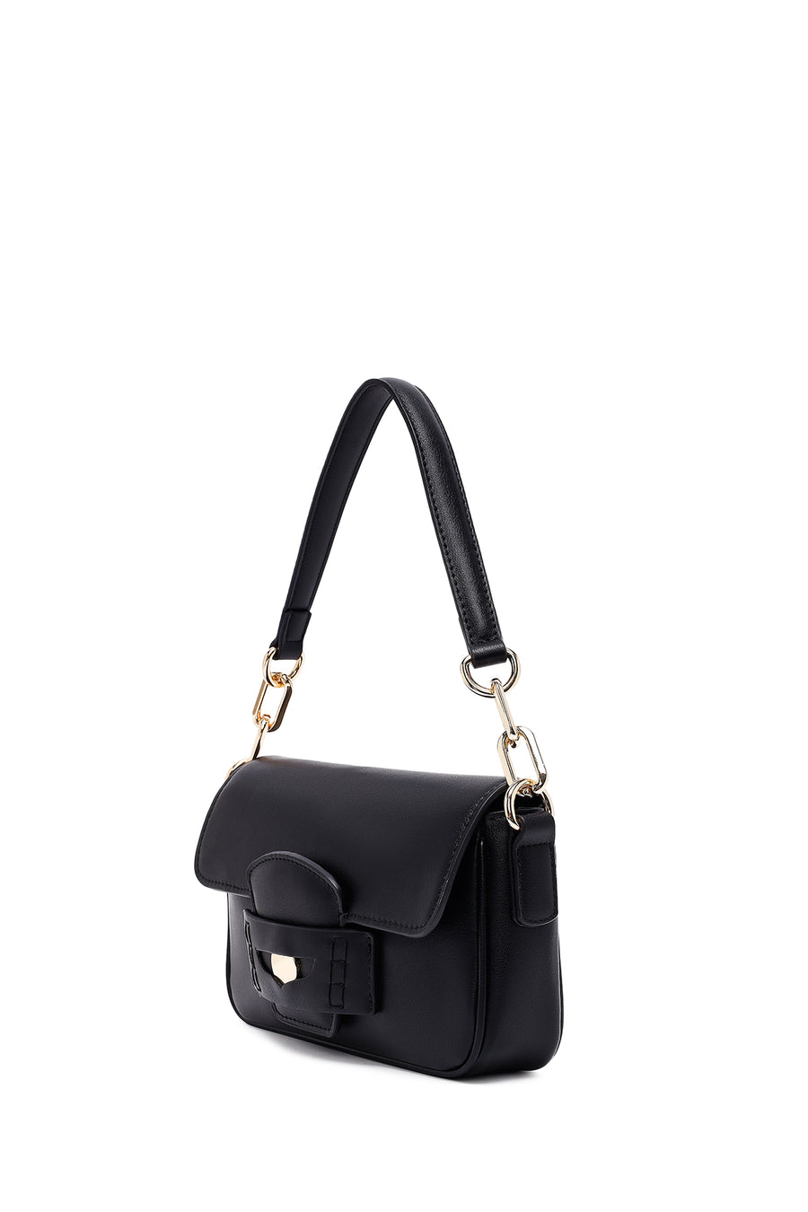 Women's Black Long Strap Shoulder Bag