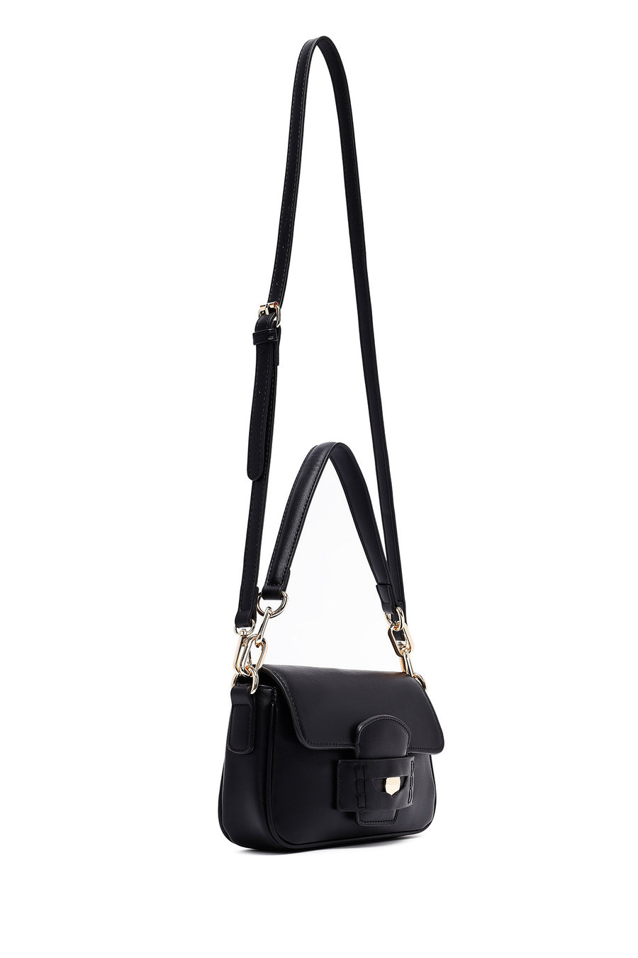 Women's Black Long Strap Shoulder Bag