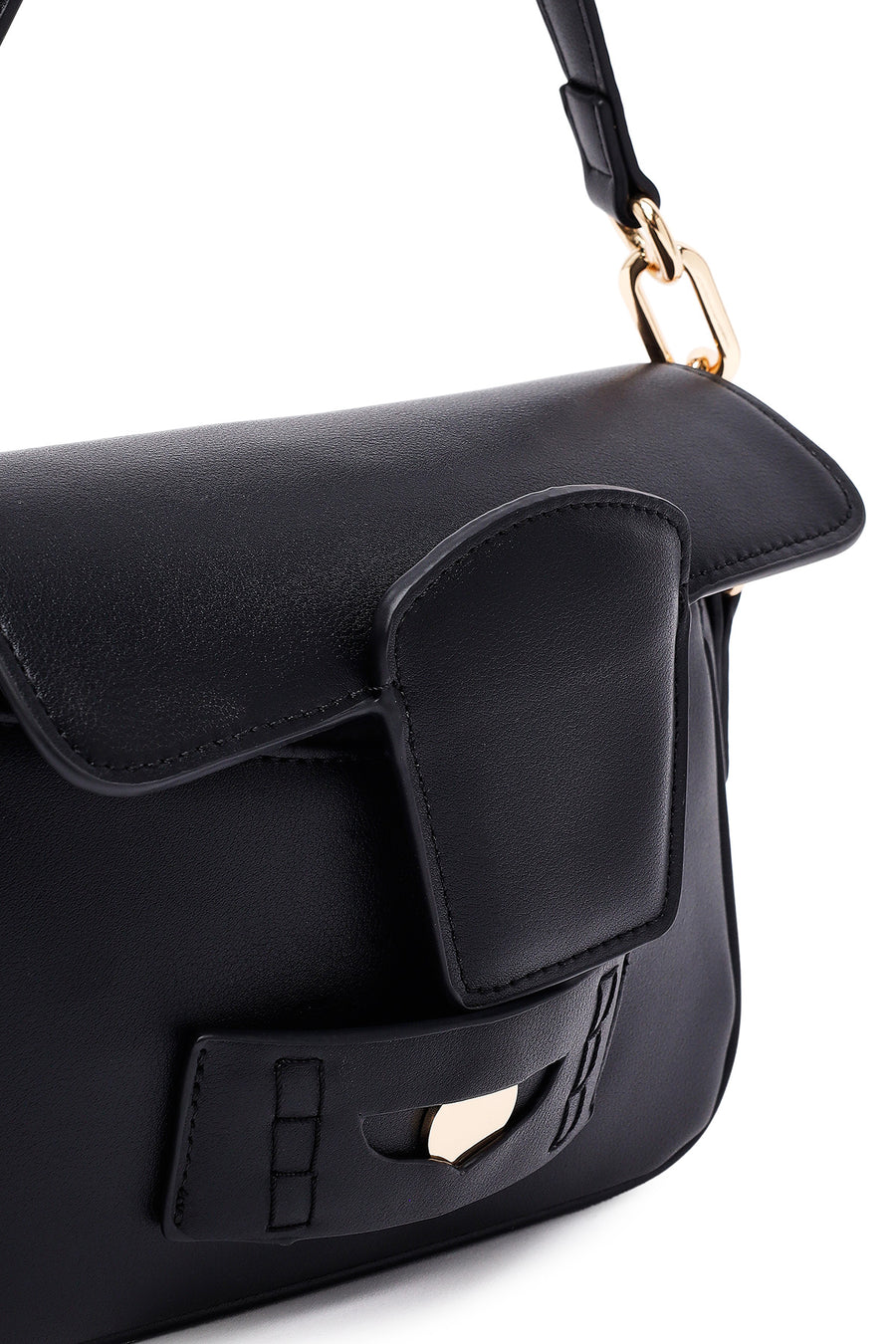 Women's Black Long Strap Shoulder Bag