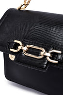 Kadın Siyah Uzun Zincir Askılı Klasik Omuz Çantası | Derimod