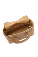 Kadın Bej Uzun Askılı Baskılı Mini Kol Çantası | Derimod