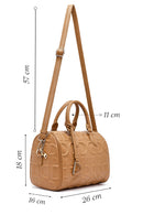 Kadın Kahverengi Uzun Askılı Baskılı Kol Çantası | Derimod