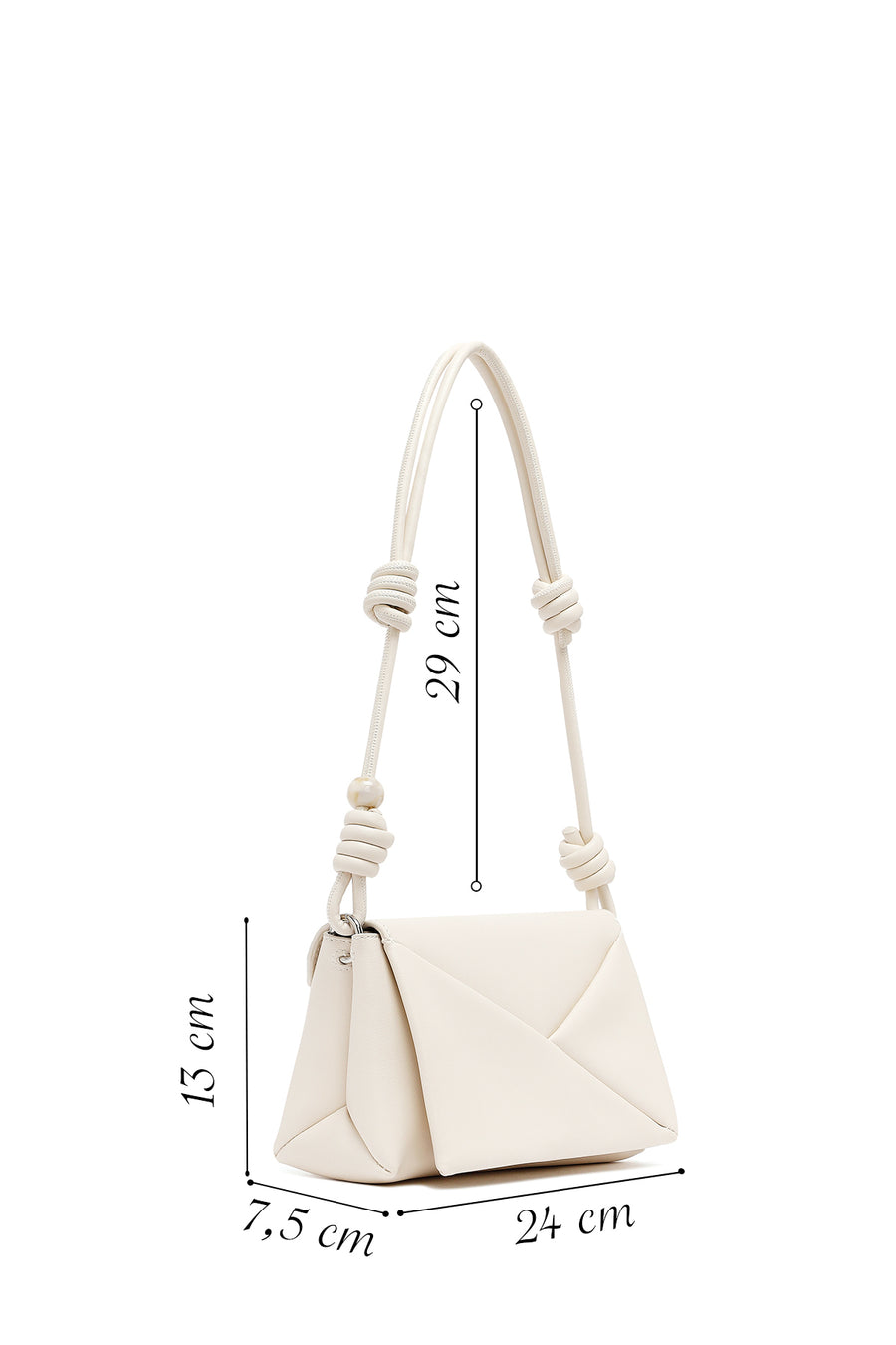 Women's Cream Classic Shoulder Bag