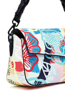 Kadın Beyaz Uzun Askılı Baskılı Omuz Çantası | Derimod