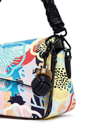 Kadın Beyaz Uzun Askılı Baskılı Omuz Çantası | Derimod