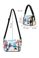 Kadın Beyaz Uzun Askılı Baskılı Omuz Çantası | Derimod