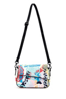 Kadın Beyaz Uzun Askılı Baskılı Omuz Çantası | Derimod