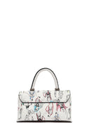 Woman Cream Long Strap Printed Handbag | Derimod