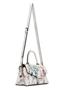 Woman Cream Long Strap Printed Handbag | Derimod