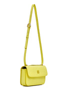 Women's Yellow Printed Long Strap Crossbody Bag | Derimod
