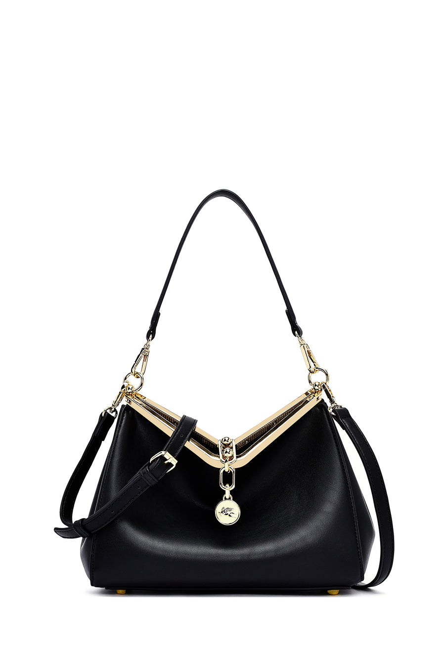 Women's Black Long Strap Shoulder Bag