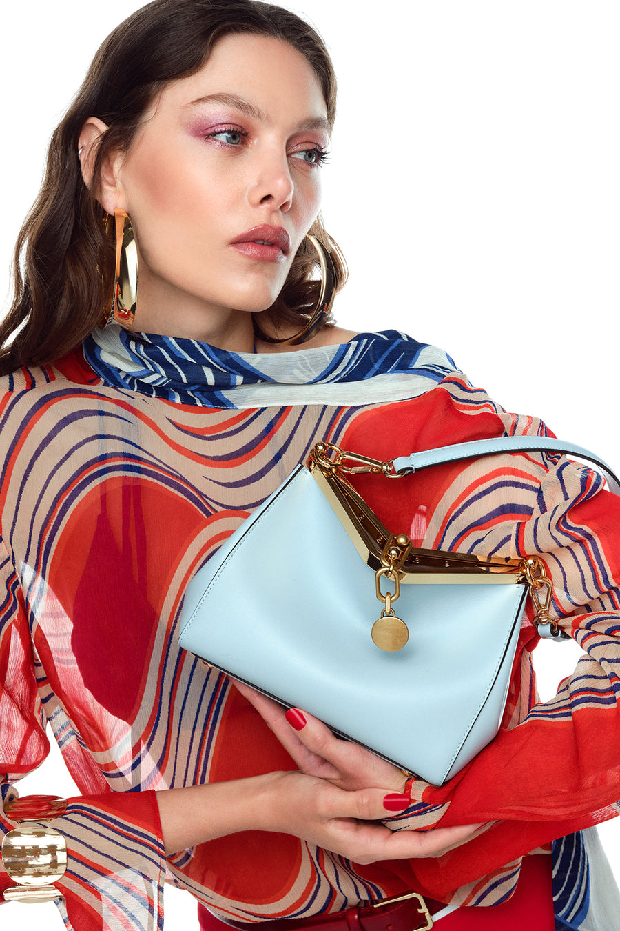 Women's Blue Long Strap Shoulder Bag