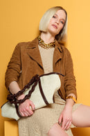 Kadın Bej Uzun Askılı Hasır Kol Çantası | Derimod