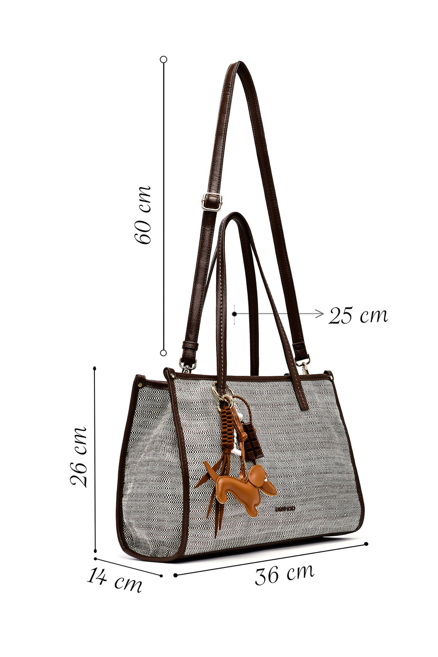 Women's Brown Long Strap Shoulder Bag