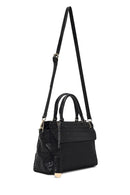 Kadın Siyah Uzun Askılı Desenli Kol Çantası | Derimod