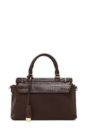 Kadın Kahverengi Uzun Askılı Desenli Kol Çantası | Derimod