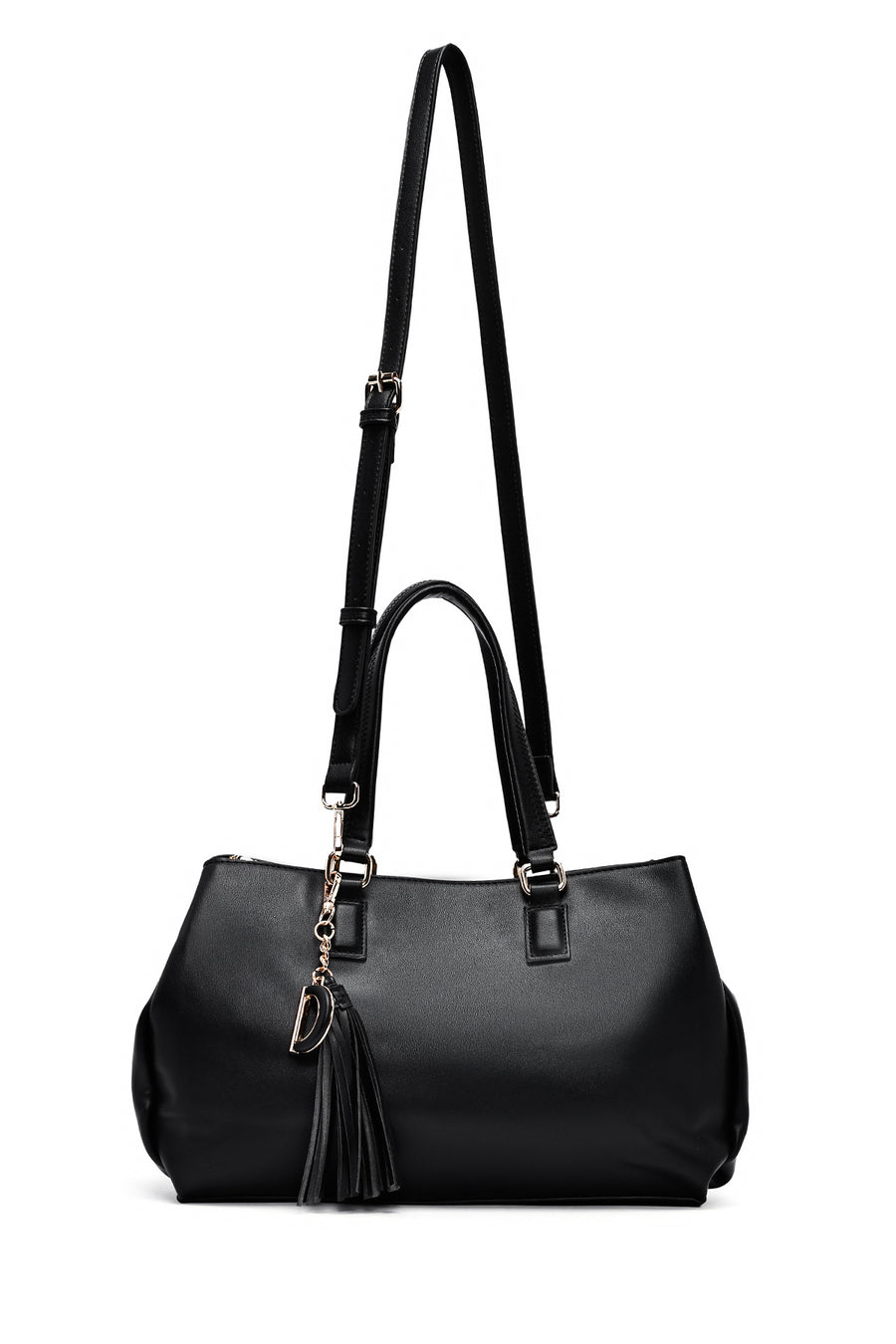 Women's Black Long Strap Shoulder Bag