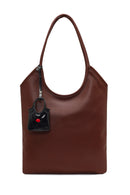 Kadın Kahverengi Aksesuar Detaylı Omuz Çantası | Derimod