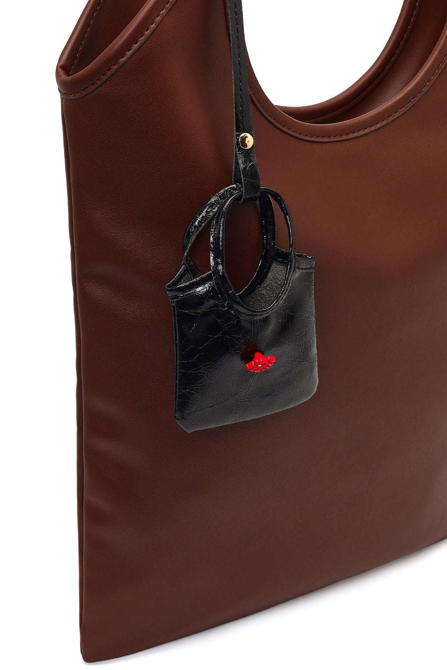 Women's Brown Accessory Detailed Shoulder Bag