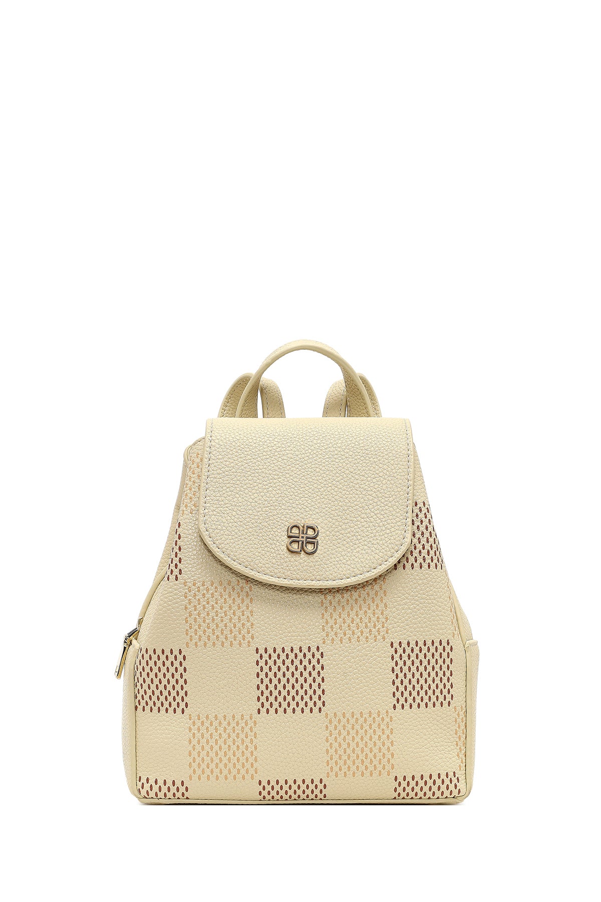 Kadın Bej Baskılı Sırt Çantası