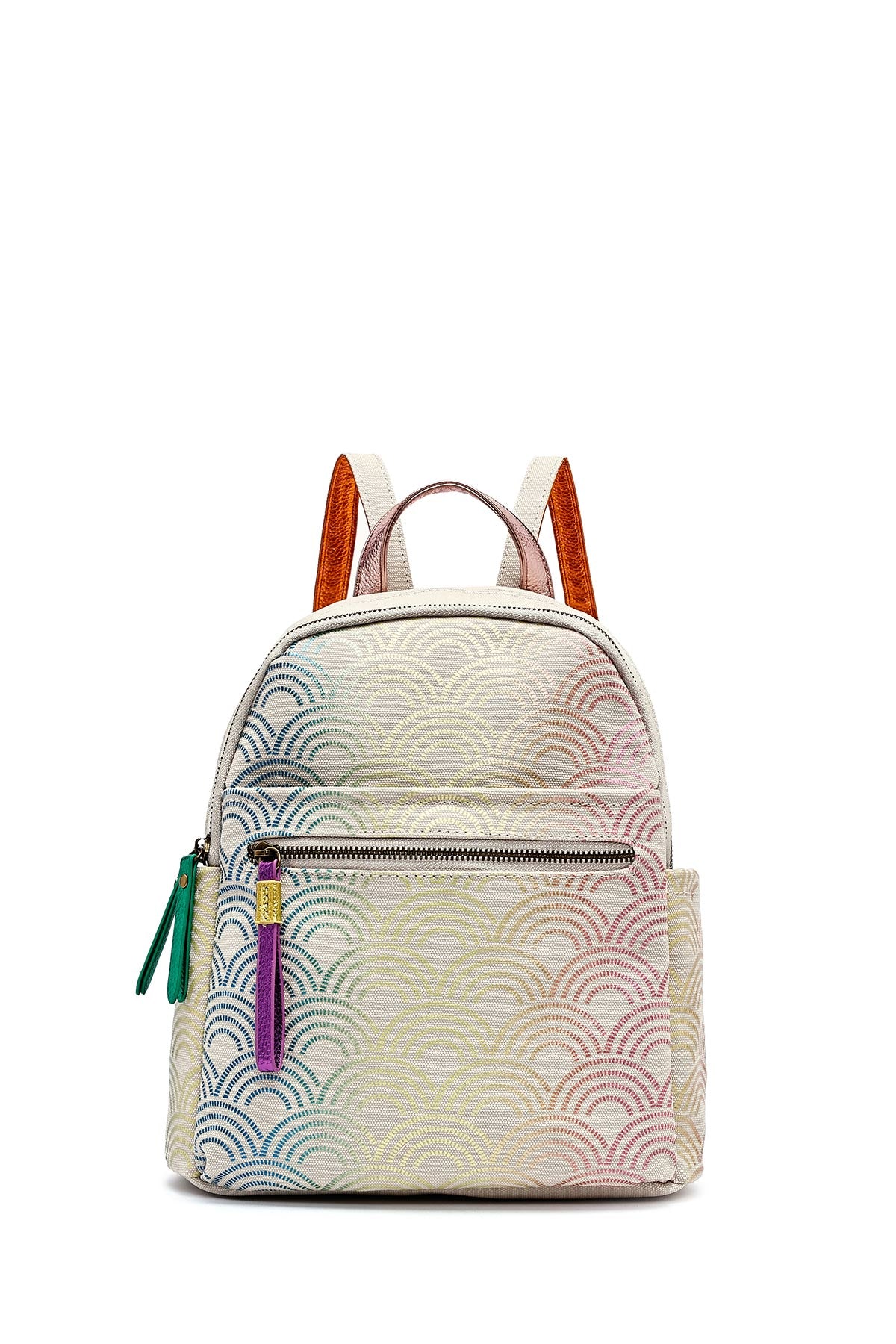Kadın Bej Hologram Desenli Sırt Çantası 25SBD25526F | Derimod