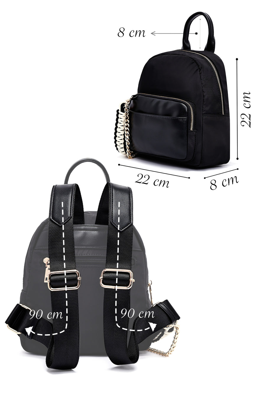 Women's Black Backpack