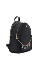 Kadın Siyah Aksesuar Detaylı Sırt Çantası | Derimod