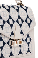 Kadın Krem Baskılı Uzun Askılı Kol Çantası | Derimod