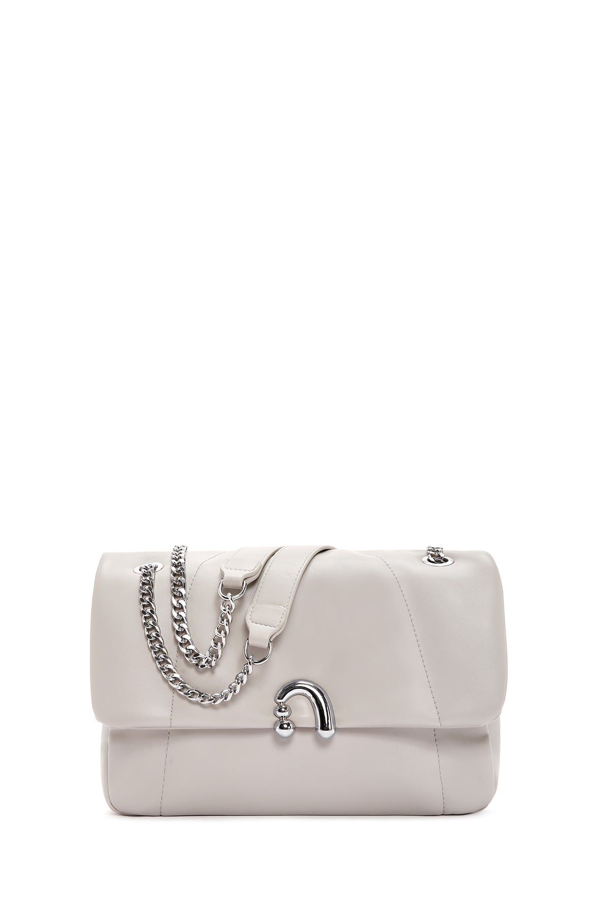 Kadın Gri Uzun Askılı Klasik Omuz Çantası 25SBD260218 | Derimod