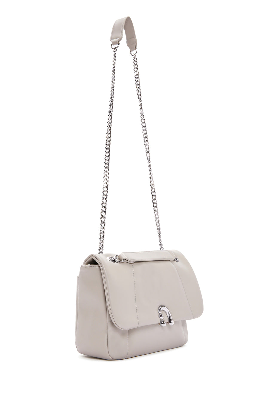 Women's Grey Long Strap Classic Shoulder Bag