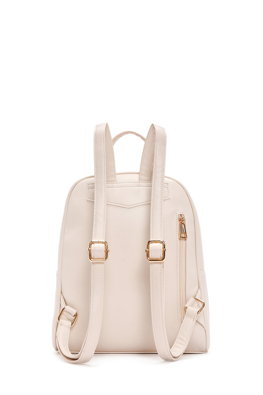 Women's White Printed Backpack