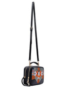 Women's Black Printed Long Strap Crossbody Bag | Derimod