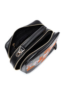 Women's Black Printed Long Strap Crossbody Bag | Derimod