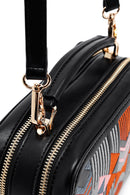 Women's Black Printed Long Strap Crossbody Bag | Derimod