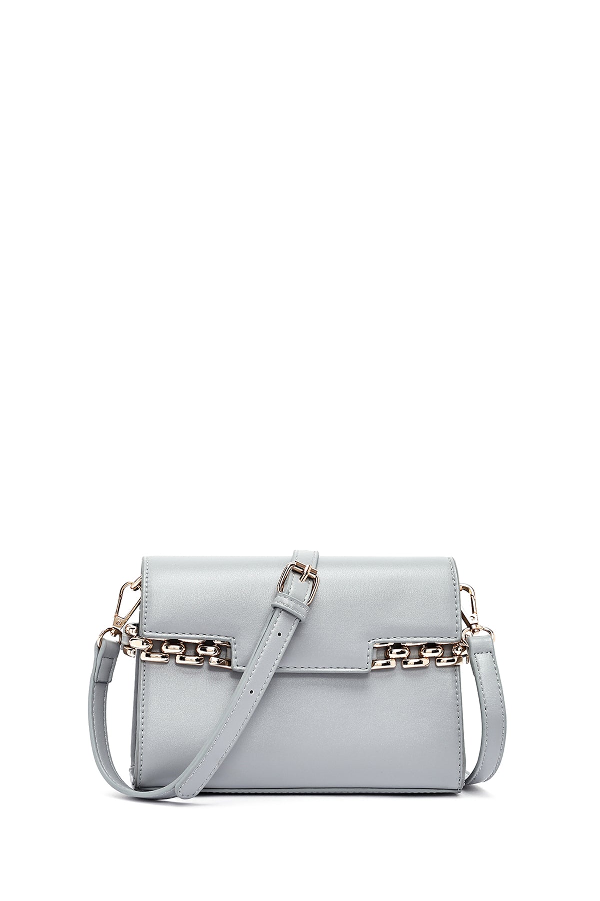 Women's Grey Long Strap Classic Crossbody Bag 25SBD262718 | Derimod