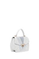 Kadın Krem Baskılı Uzun Askılı Kol Çantası | Derimod