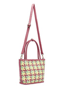 Women Pink Woven Shoulder Bag | Derimod