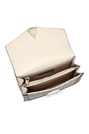 Kadın Krem Uzun Askılı Desenli Kol Çantası | Derimod