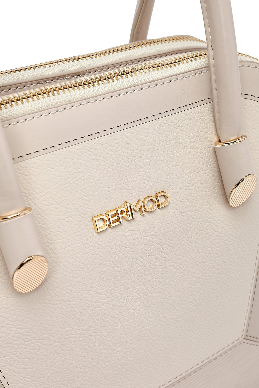Women's Cream Long Strap Classic Handbag