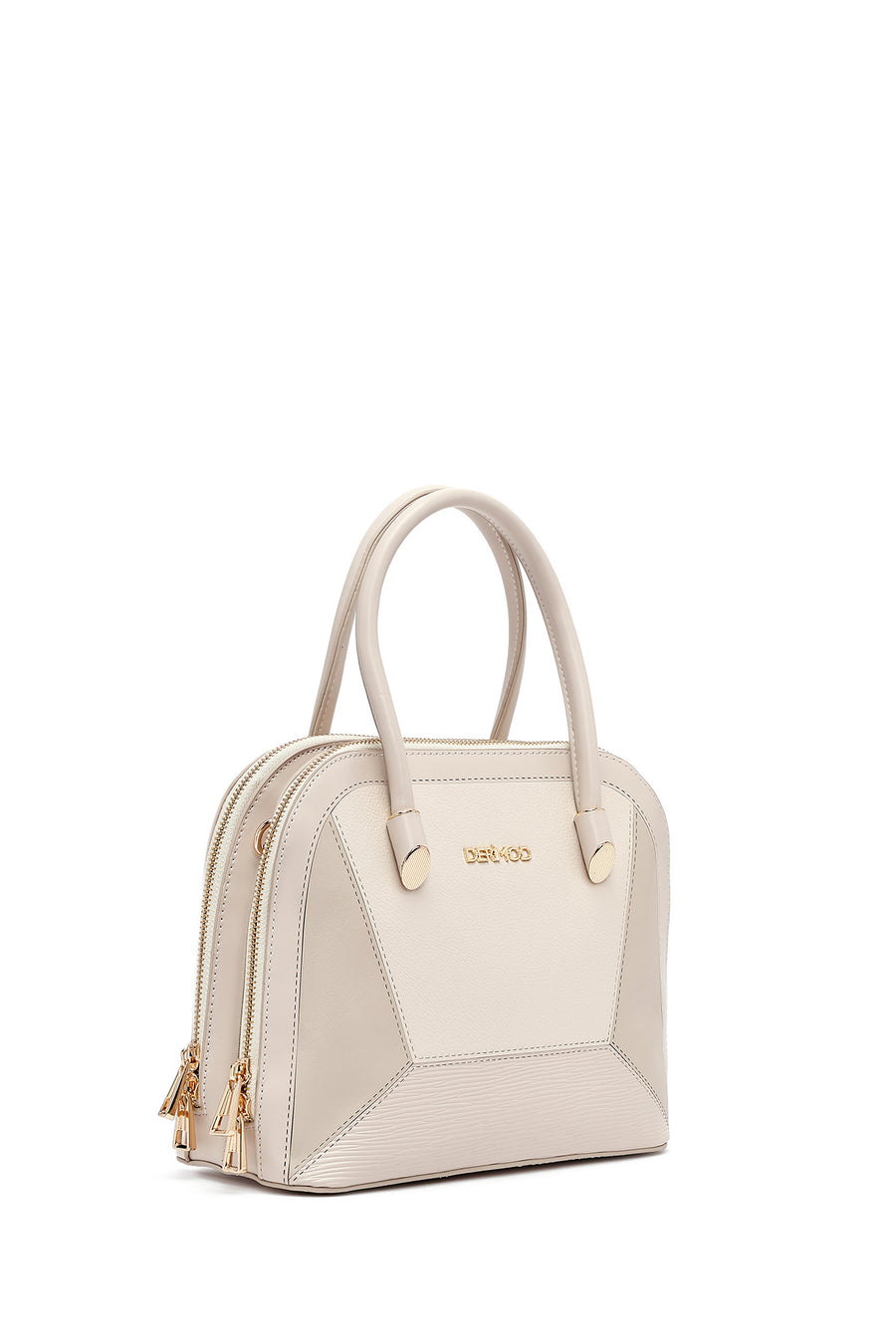 Women's Cream Long Strap Classic Handbag