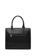 Kadın Siyah Uzun Askılı Desenli Kol Çantası | Derimod