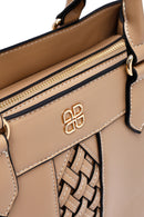 Kadın Kahverengi Uzun Askılı Desenli Kol Çantası | Derimod