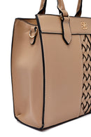 Kadın Kahverengi Uzun Askılı Desenli Kol Çantası | Derimod