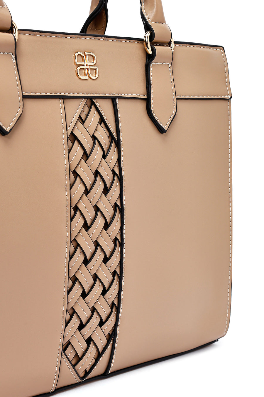Women's Brown Long Strap Patterned Handbag