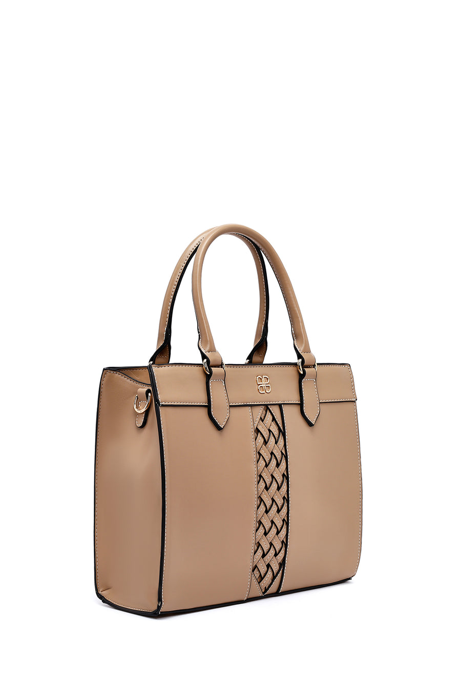 Women's Brown Long Strap Patterned Handbag